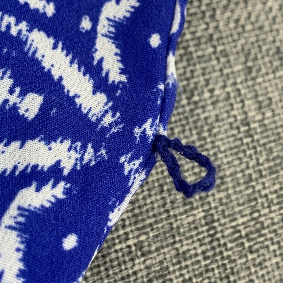 Joe Fresh Geometric Shift Dress Medium Blue Black & White Lightweight Belt Loops - Picture 9 of 14